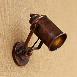 Malovaná ocelová nástěnná lampa němá černá americká káva dekorace retro nástěnná lampa světelný meč na zdi