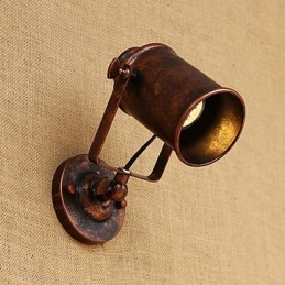 Malovaná ocelová nástěnná lampa němá černá americká káva dekorace retro nástěnná lampa světelný meč na zdi