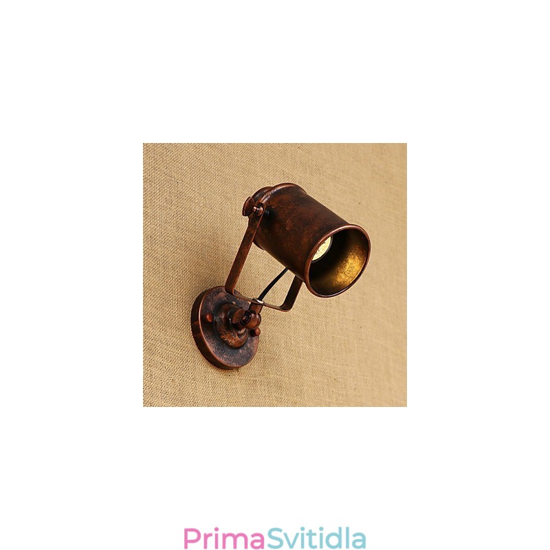 Malovaná ocelová nástěnná lampa němá černá americká káva dekorace retro nástěnná lampa světelný meč na zdi