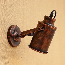 Malovaná ocelová nástěnná lampa němá černá americká káva dekorace retro nástěnná lampa světelný meč na zdi