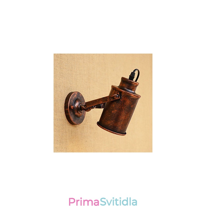 Malovaná ocelová nástěnná lampa němá černá americká káva dekorace retro nástěnná lampa světelný meč na zdi