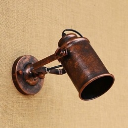 Malovaná ocelová nástěnná lampa němá černá americká káva dekorace retro nástěnná lampa světelný meč na zdi