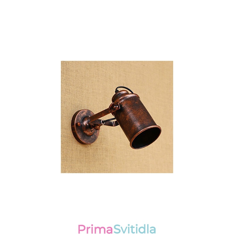 Malovaná ocelová nástěnná lampa němá černá americká káva dekorace retro nástěnná lampa světelný meč na zdi