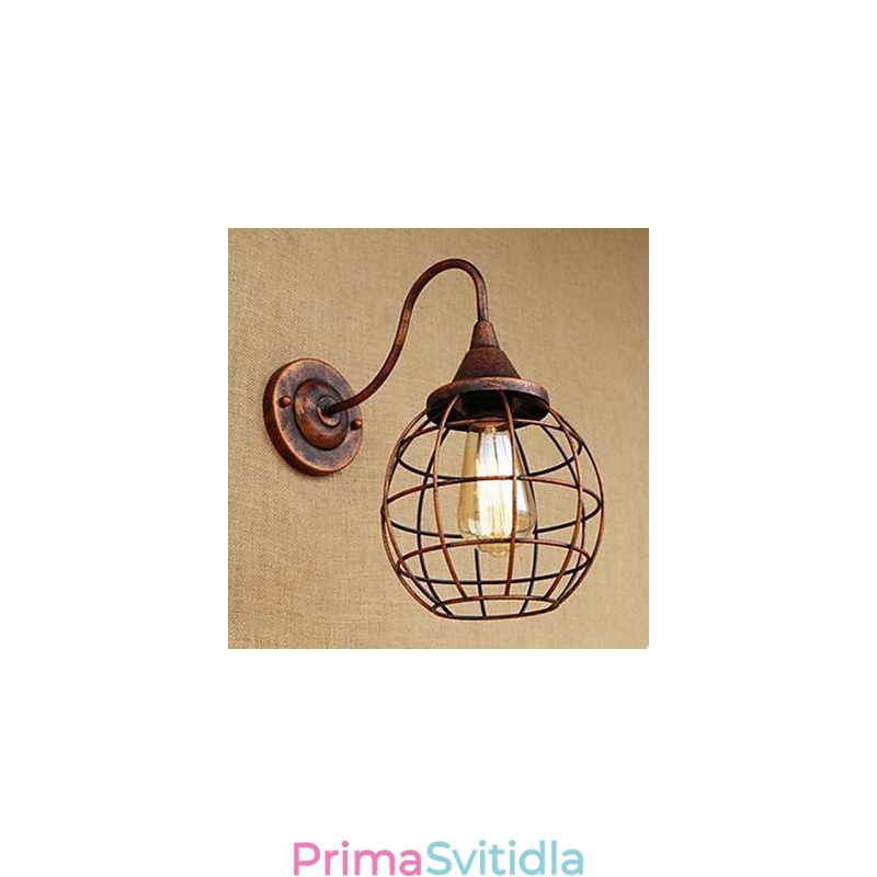 Iron Art RETRO Rust Color Study lObývací pokoj Noční americká nástěnná lampa
