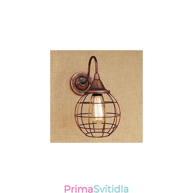 Iron Art RETRO Rust Color Study lObývací pokoj Noční americká nástěnná lampa