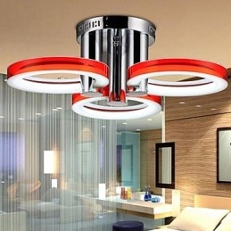 Moderní moderní chromový kovový lustr zapuštěný držák