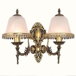 Vintage galvanicky pokovené nástěnné nástěnné svítidlo Downlight