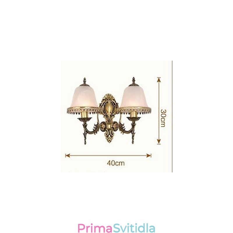 Vintage galvanicky pokovené nástěnné nástěnné svítidlo Downlight