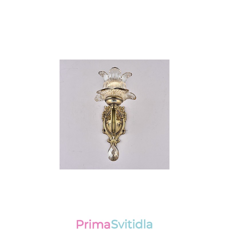 Rustikální Lodge mosazný prvek pro nástěnné svítidlo v mini stylu uplight