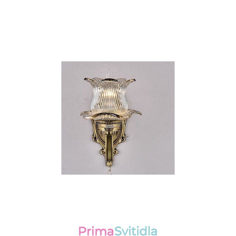 Rustikální Lodge mosazný prvek pro nástěnné svítidlo v mini stylu uplight