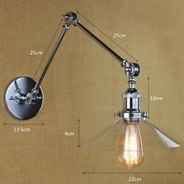 Vintage Country Retro Electroplate Funkce pro Mini Style Swing Arm Ambient Light Swing
