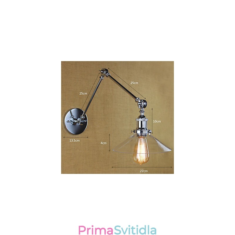 Vintage Country Retro Electroplate Funkce pro Mini Style Swing Arm Ambient Light Swing