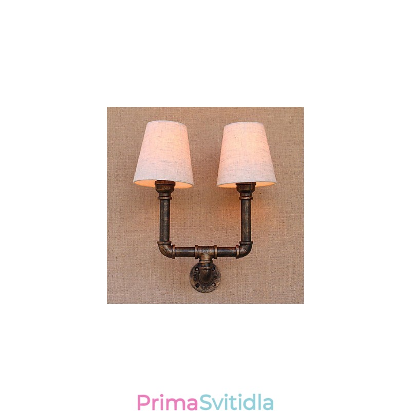 Rustic Lodge mosazný prvek pro nástěnné svítidlo s okolním osvětlením