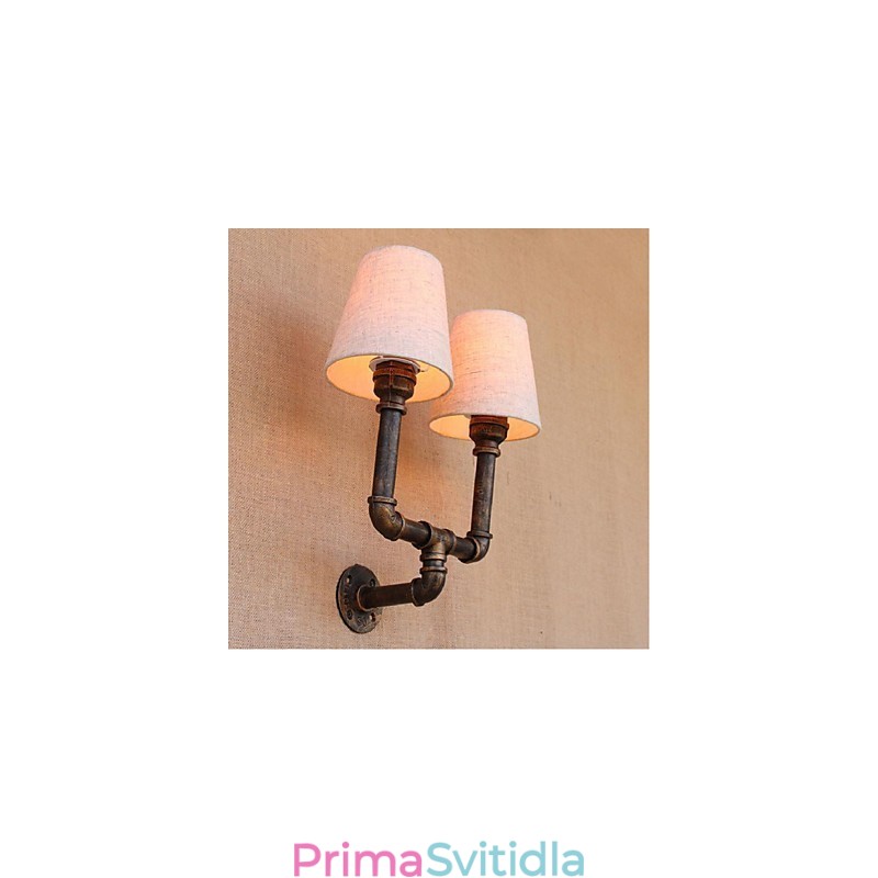 Rustic Lodge mosazný prvek pro nástěnné svítidlo s okolním osvětlením