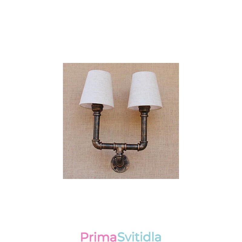 Rustic Lodge mosazný prvek pro nástěnné svítidlo s okolním osvětlením