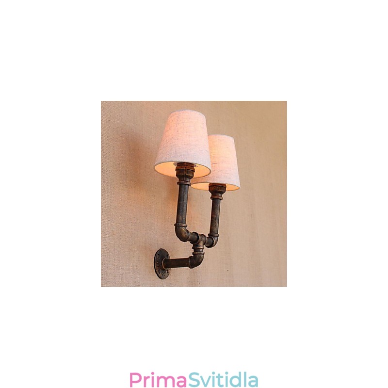 Rustic Lodge mosazný prvek pro nástěnné svítidlo s okolním osvětlením
