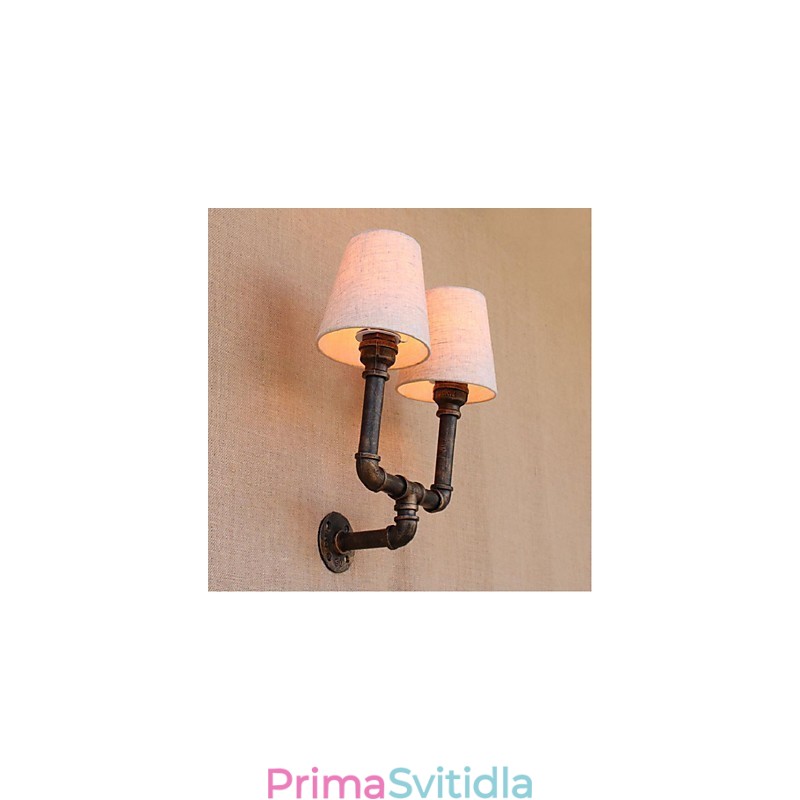 Rustic Lodge mosazný prvek pro nástěnné svítidlo s okolním osvětlením