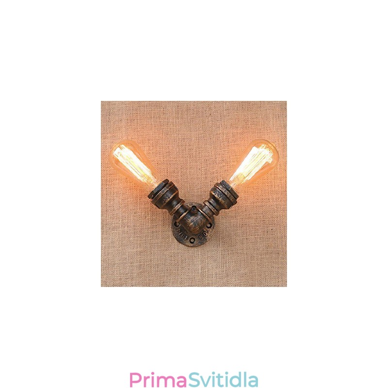 Dekorativní nástěnné malé nástěnné svítidlo Nostalgie Simple Water Pipe