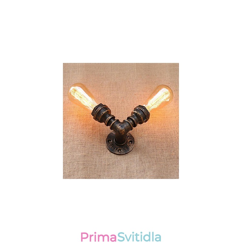 Dekorativní nástěnné malé nástěnné svítidlo Nostalgie Simple Water Pipe