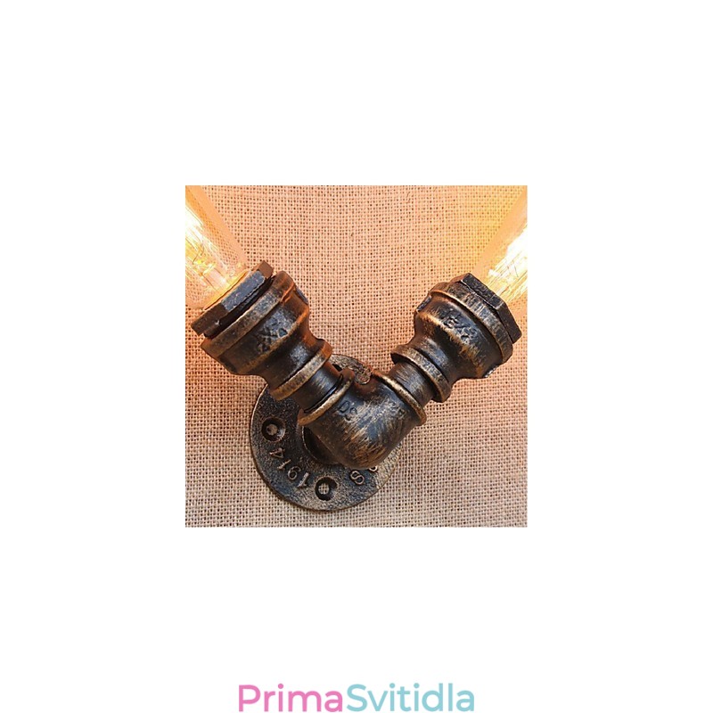 Dekorativní nástěnné malé nástěnné svítidlo Nostalgie Simple Water Pipe