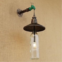 Edison Retro dekorativní vodní dýmka láhev vína Nástěnná lampa Nástěnné světlo