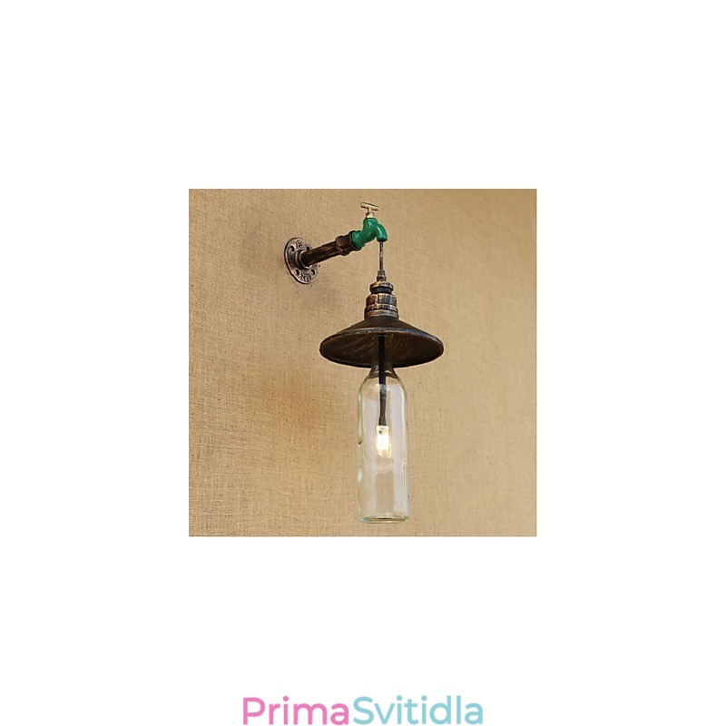 Edison Retro dekorativní vodní dýmka láhev vína Nástěnná lampa Nástěnné světlo