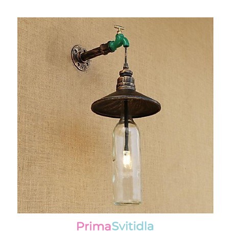 Edison Retro dekorativní vodní dýmka láhev vína Nástěnná lampa Nástěnné světlo Edison Retro dekorativní vodní dýmka láhev vína Nástěnná lampa Nástěnné světlo