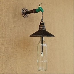 Edison Retro dekorativní vodní dýmka láhev vína Nástěnná lampa Nástěnné světlo