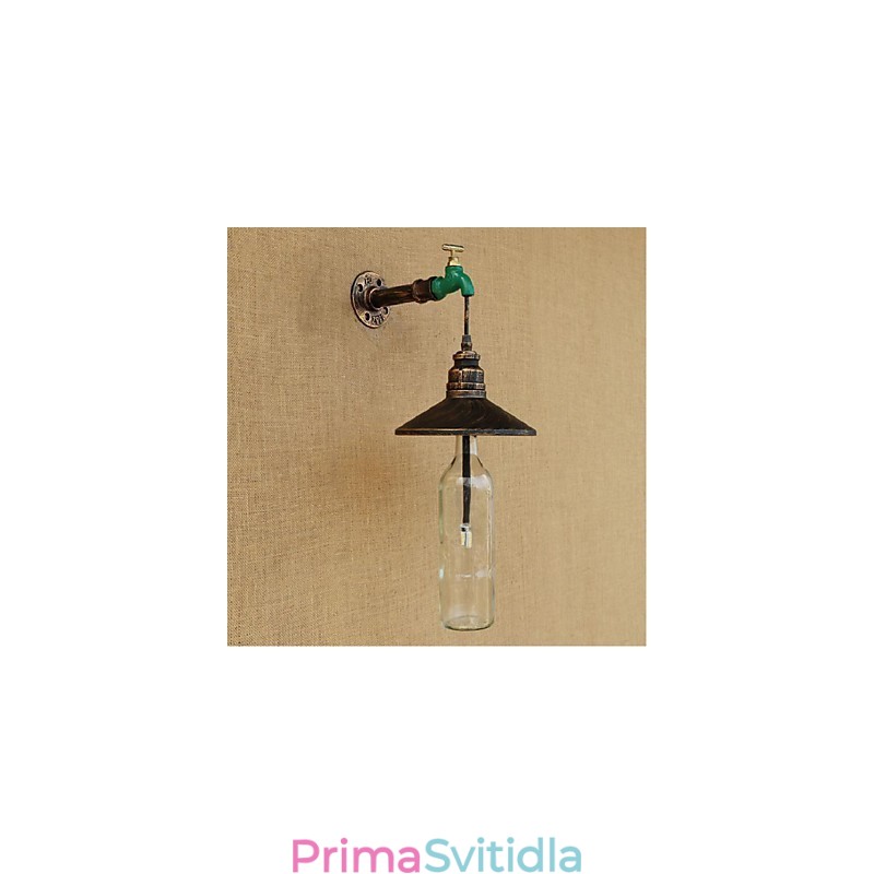 Edison Retro dekorativní vodní dýmka láhev vína Nástěnná lampa Nástěnné světlo