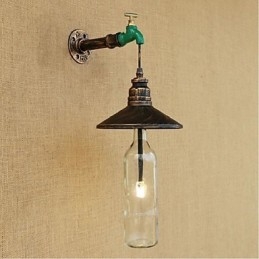 Edison Retro dekorativní vodní dýmka láhev vína Nástěnná lampa Nástěnné světlo