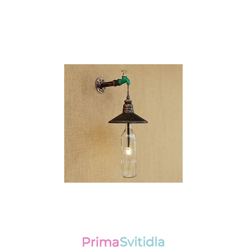 Edison Retro dekorativní vodní dýmka láhev vína Nástěnná lampa Nástěnné světlo