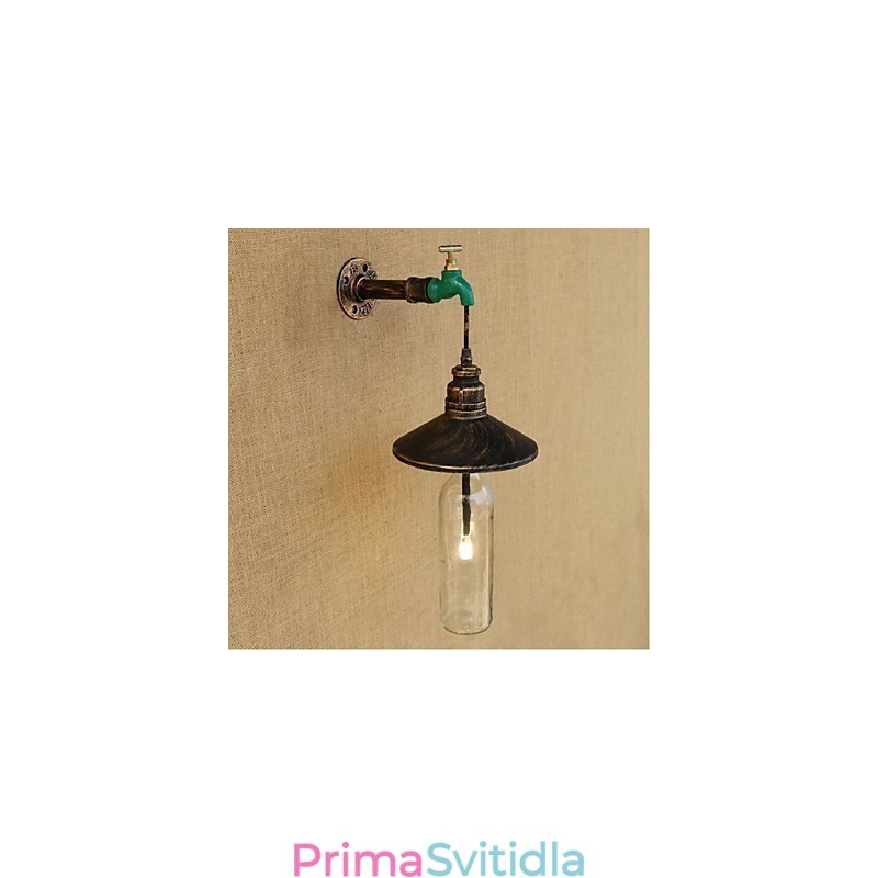 Edison Retro dekorativní vodní dýmka láhev vína Nástěnná lampa Nástěnné světlo