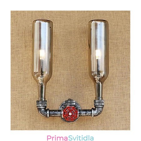 Nástěnná lampa na láhev s vodou světle šedá Nástěnná lampa na láhev s vodou světle šedá