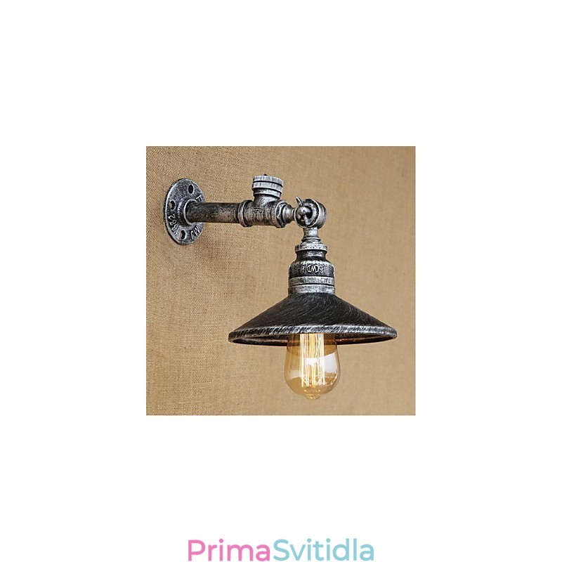Rustic Lodge Painting Funkce pro nástěnné nástěnné nástěnné nástěnné svítidla s osvětlením ve světle stříbrném provedení
