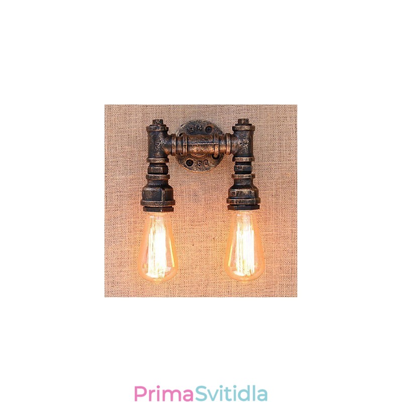 Dekorativní nástěnné malé nástěnné svítidlo Nostalgie Simple Water Pipe