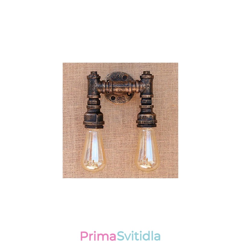 Dekorativní nástěnné malé nástěnné svítidlo Nostalgie Simple Water Pipe