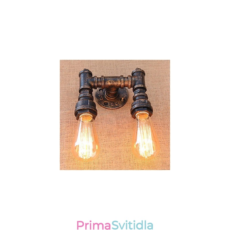 Dekorativní nástěnné malé nástěnné svítidlo Nostalgie Simple Water Pipe