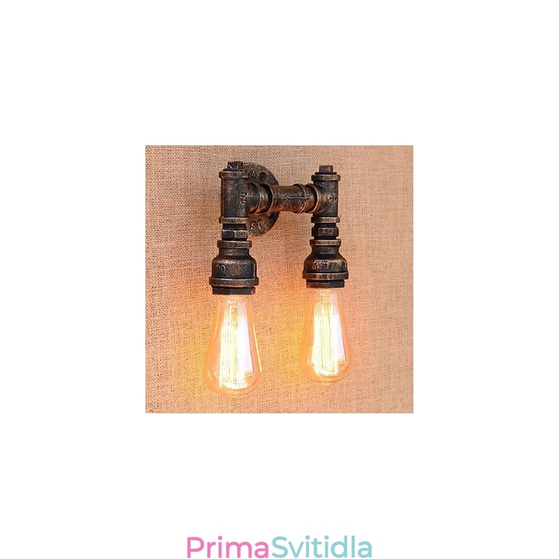 Dekorativní nástěnné malé nástěnné svítidlo Nostalgie Simple Water Pipe