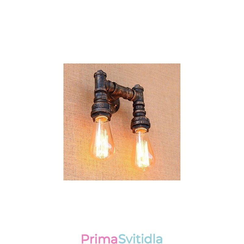 Dekorativní nástěnné malé nástěnné svítidlo Nostalgie Simple Water Pipe