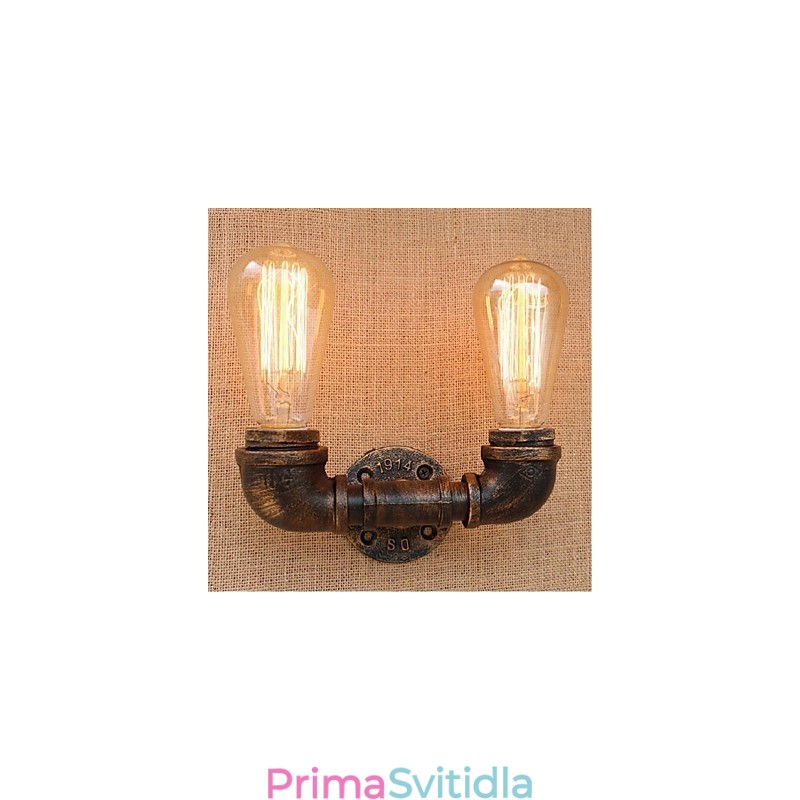 Dekorativní nástěnné malé nástěnné svítidlo Nostalgie Simple Water Pipe