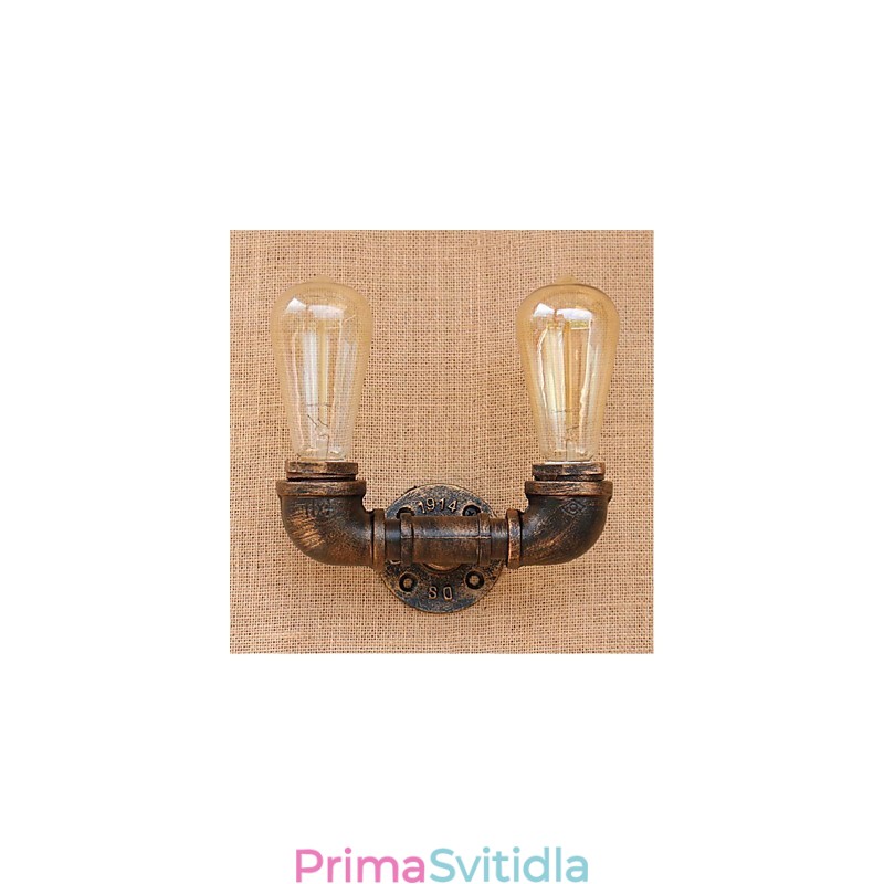 Dekorativní nástěnné malé nástěnné svítidlo Nostalgie Simple Water Pipe