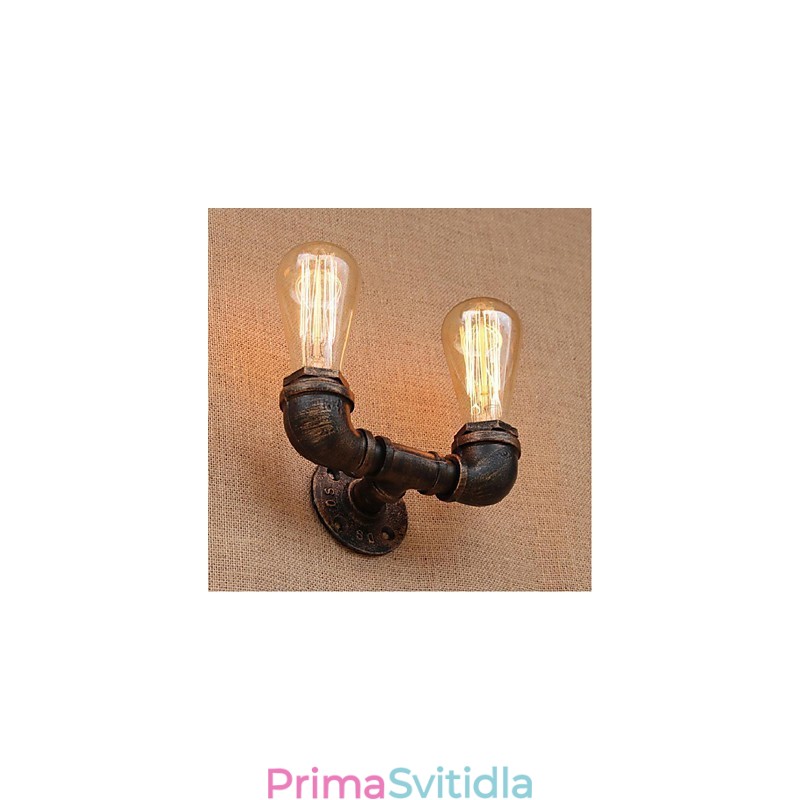 Dekorativní nástěnné malé nástěnné svítidlo Nostalgie Simple Water Pipe