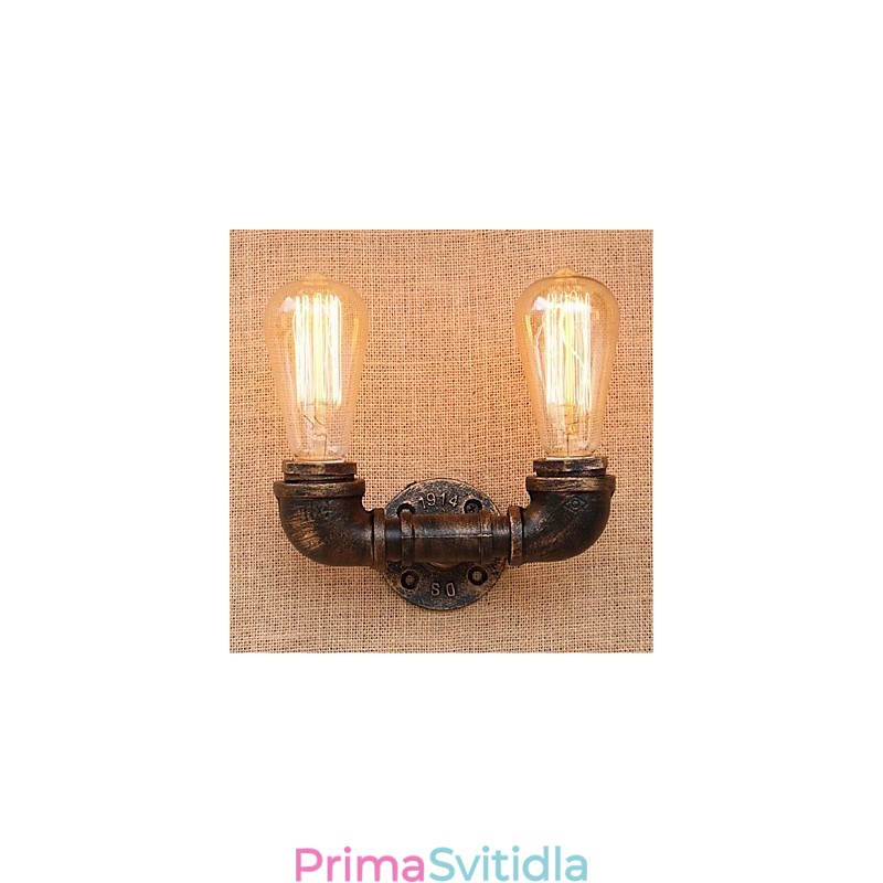 Dekorativní nástěnné malé nástěnné svítidlo Nostalgie Simple Water Pipe