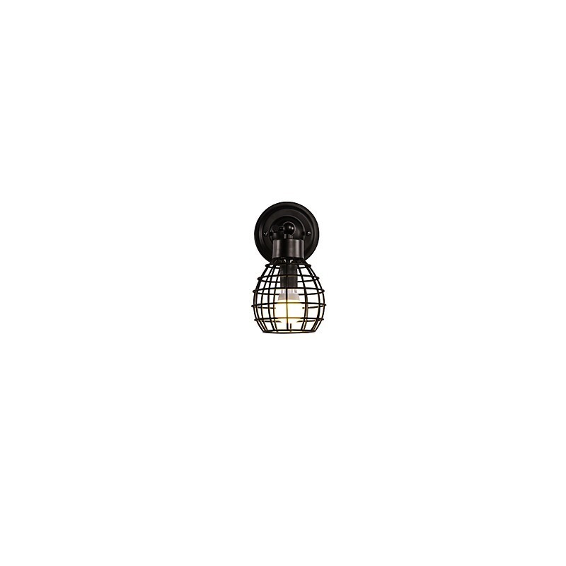 Retro Pipe Wall Lights Jednoduché Loft Black Birdcage Kovová Jídelna Kuchyň Bar Kavárna Dekorační osvětlení