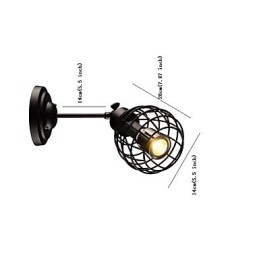 Retro Pipe Wall Lights Jednoduché Loft Black Birdcage Kovová Jídelna Kuchyň Bar Kavárna Dekorační osvětlení