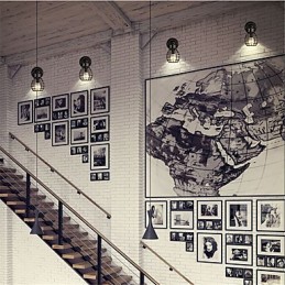 Retro Pipe Wall Lights Jednoduché Loft Black Birdcage Kovová Jídelna Kuchyň Bar Kavárna Dekorační osvětlení