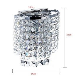 Moderní moderní galvanicky pokovená funkce pro nástěnné svítidlo Crystal Downlight nástěnné svítidlo