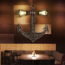 Vintage průmyslová nástěnná světla Dřevěná loď Kotva Tvar Kreativní restaurace Kavárna Bar Dekorační osvětlení