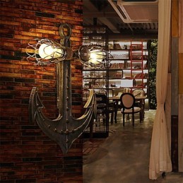 Vintage průmyslová nástěnná světla Dřevěná loď Kotva Tvar Kreativní restaurace Kavárna Bar Dekorační osvětlení