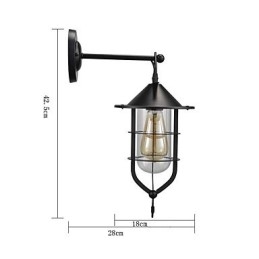 Nástěnná lampa v evropském stylu balkonová ulička venkovní lampa retro průmyslový větrný bar nádvoří schodiště ložnice stěna